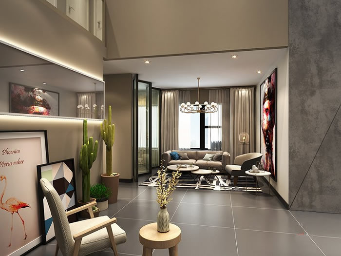 成都美容會所裝修設計休息區效果圖