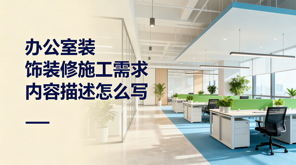 辦公室裝飾裝修施工需求內容描述怎么寫？