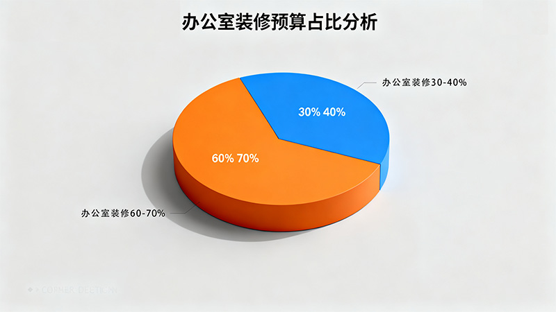 辦公室裝修拆改、水電、吊頂、墻面地面占總預算的30%-40%